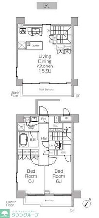 プラウドフラット三軒茶屋IIの物件間取画像